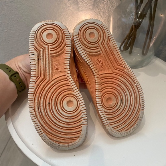 Nike Air Force One Toddler Sneaker CUSTOM Dip Dye 10 Children's Orange - Picture 4 of 6